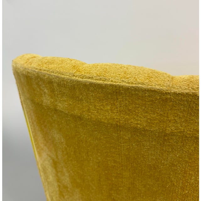 Mid 19th Century Vintage Cane & Tufted Velvet Barrel Chairs - Pair For Sale - Image 5 of 7