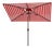 Athens 6.5X10Ft Rectangle Crank Umbrella, Red With White Understripe For Sale