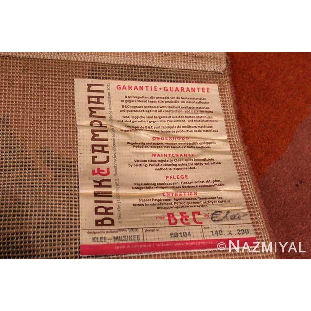 Mid-Century Modern Paul Klee Artist Rug For Sale - Image 3 of 7