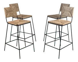 "Campagne" Counter Height Stools by Design Frères- Set of 4
