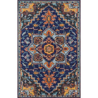 Ibiza Navy Hand Tufted Area Rug 8' X 10' For Sale