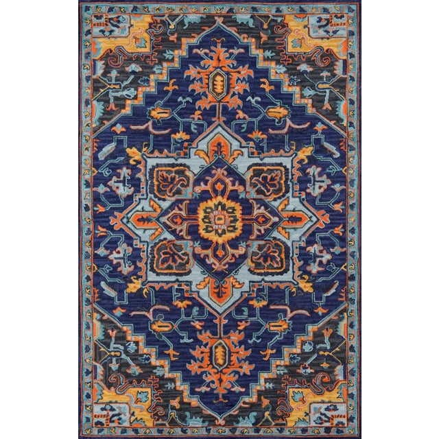 Navy Hand Tufted Area Rug 8' X 10' Chairish