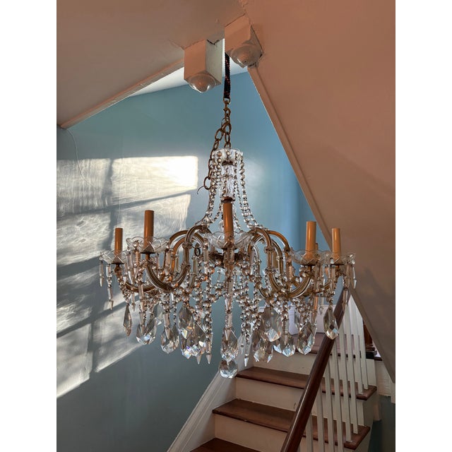 Mid-20th Century French/Baccarat Style Maria Theresa Chandelier. For Sale In Charleston - Image 6 of 7