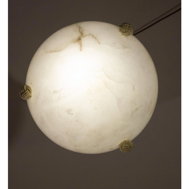 Art Decò White Alabaster Pendant, 1950 For Sale - Image 9 of 12
