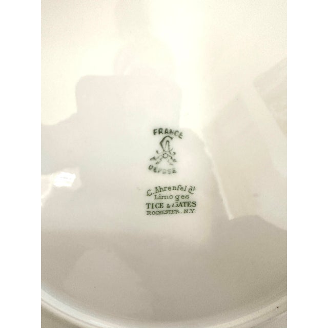 Ceramic Set of 8 Gold & Blue Rim Dinner Plates by C. Ahrenfeldt For Sale - Image 7 of 8