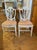 Set of THIRTY Custom Neoclassical Hepplewhite Georgian Dining Chairs. Hand painted in off white with flower details on...