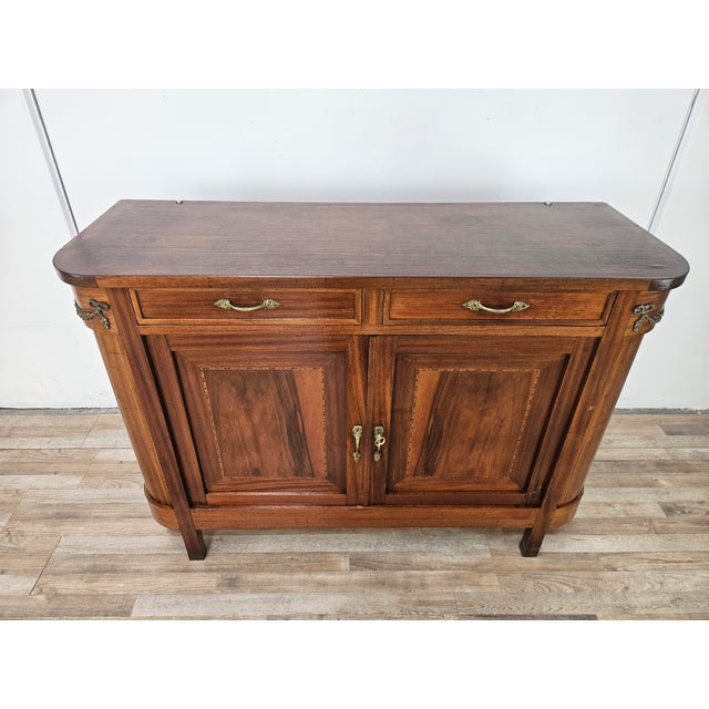 Art Nouveau Sideboard with Brass Decorations, 1920s For Sale - Image 4 of 18