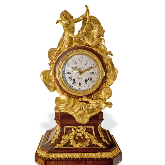 Late 19th Century French Louis XVI Style Pedestal Clock Signed Haentges Frères For Sale In Los Angeles - Image 6 of 6
