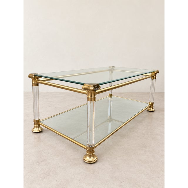 Vintage French Two-Tier Coffee Table, France, 1970s For Sale - Image 3 of 10