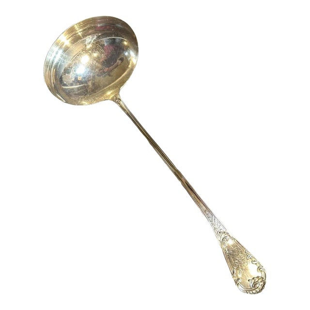 Antique Sterling Silver Monogrammed Punch Ladle by Bailey Banks and Biddle For Sale