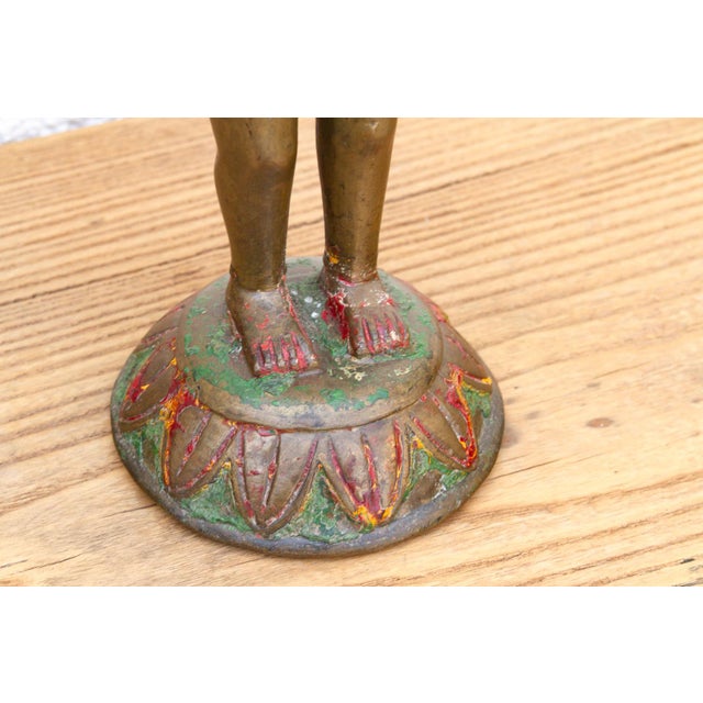 18th Century Bronze Yakshini Devotional Attendant Figure For Sale - Image 5 of 10