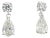 2.93 Ct Pear & Round Diamond Drop Earrings-Set of 2 For Sale