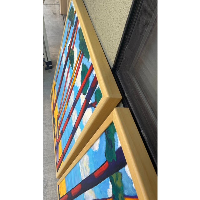 "Banho De Luz" Large Diptych Oil on Canvas by Joao De Brito For Sale - Image 9 of 10