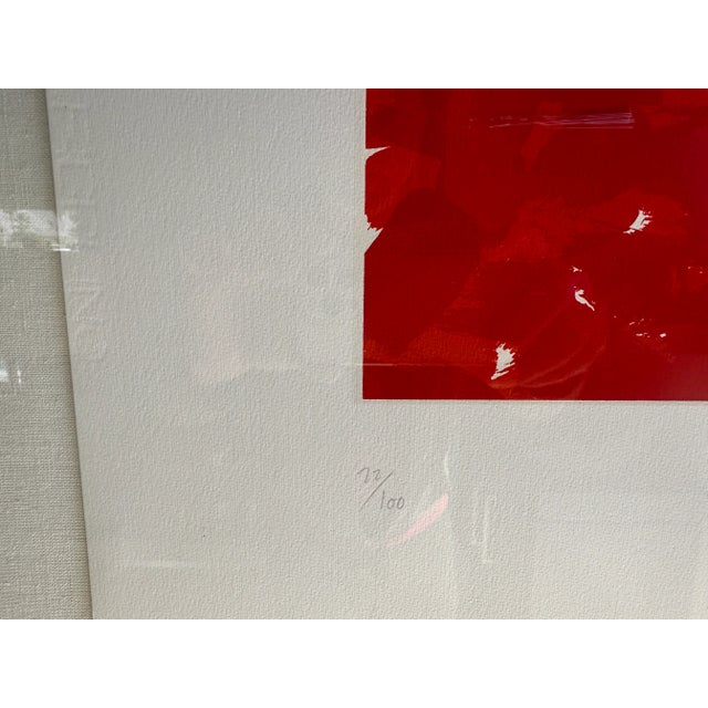 1990s Per Arnoldi Red Chair Silk Screen For Sale - Image 5 of 8