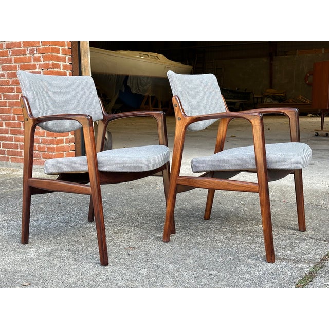 Mid-Century Danish Rosewood Armchairs from Niels Haugaard & Bondo Gravesen, 1960s For Sale - Image 4 of 7