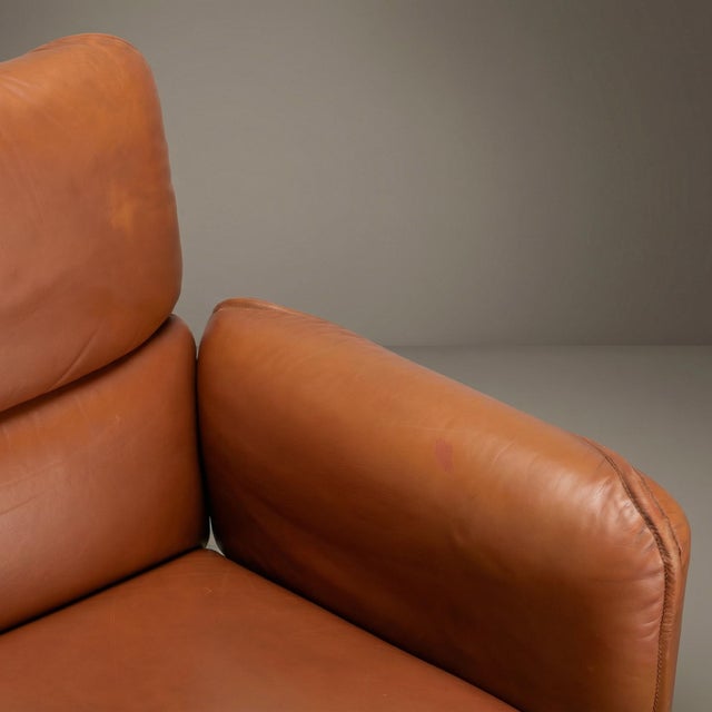 Brown Knoll Otto Zapf Executive Chair in Original Saddle Brown Leather For Sale - Image 8 of 11