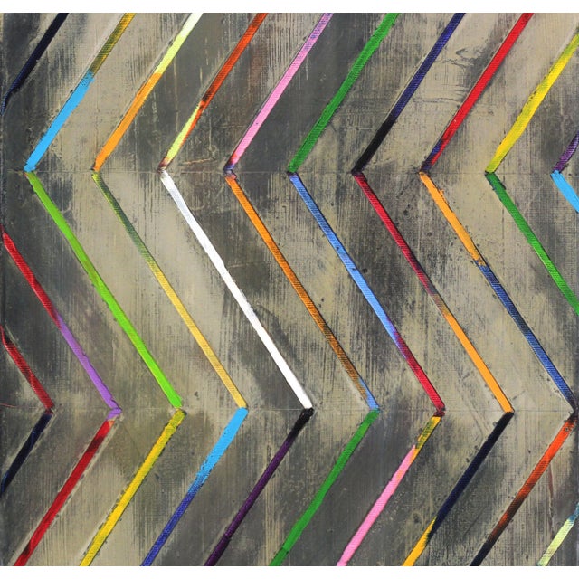 Original Abstract Artwork, "Zig Zag 16-3-2" by Petra Ros-Nickel For Sale In Los Angeles - Image 6 of 11