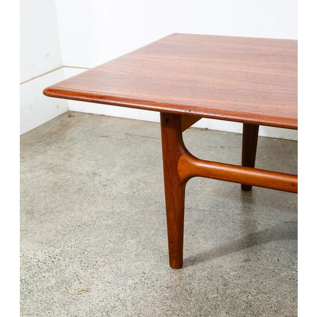 Mid Century Danish Modern Coffee Table Solid Teak Denmark Surfboard MCM Vintage For Sale - Image 12 of 12