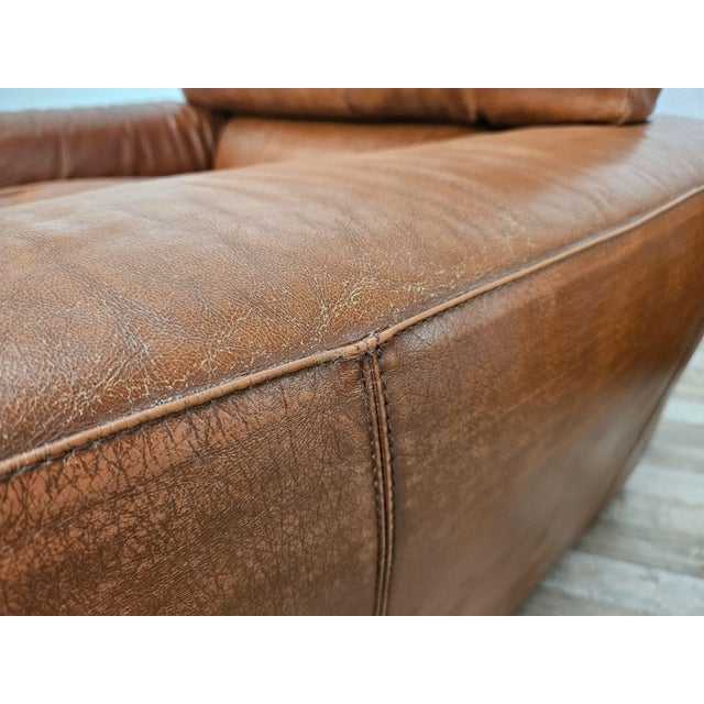 Osaka Brown Leather Armchairs by Moroso, 1980, Set of 2 For Sale - Image 11 of 18
