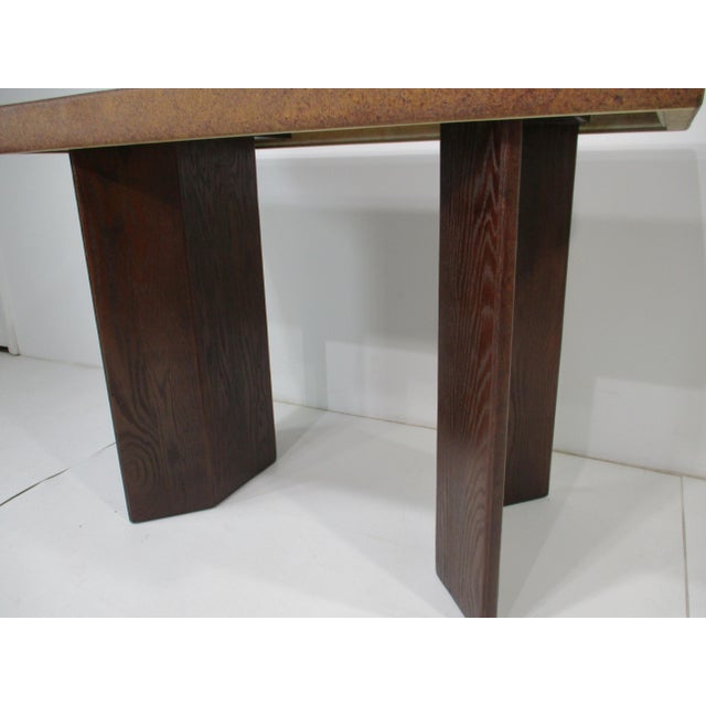 Johnson Brothers Rare Paul Frankl Cork Top Console Table for Johnson Brothers For Sale - Image 4 of 12