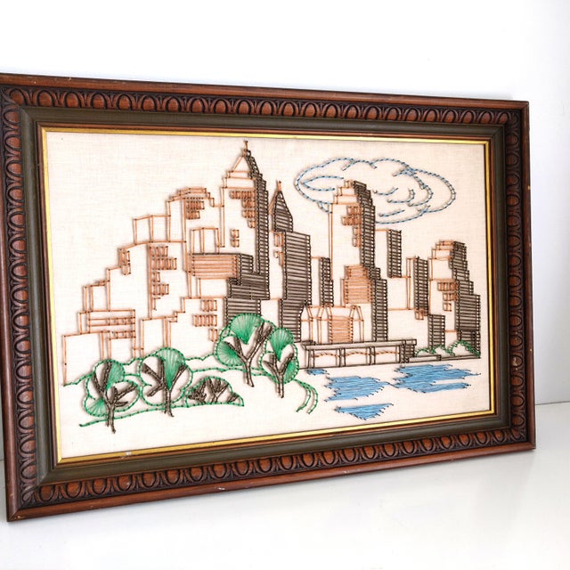 1970s City Skyline Nail and String Art For Sale - Image 4 of 10
