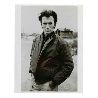 Elliott Erwitt, Clint Eastwood Environmental Portrait, 1970s, Gelatin Silver Print For Sale