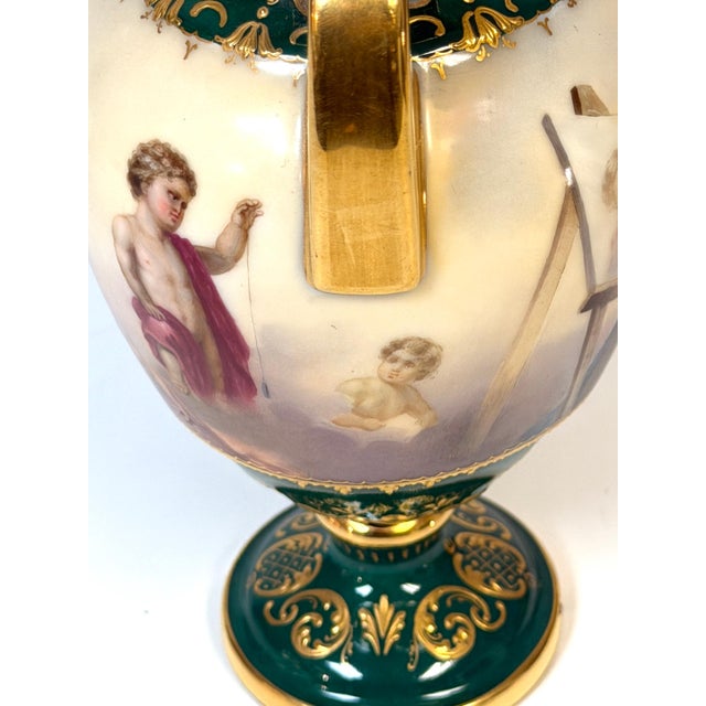 Royal Vienna Cabinet Vase, Allegory of Painting & Architecture, Signed Herner For Sale - Image 13 of 16