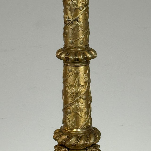 Set of Two 19th Century French Renaissance Gilt Bronze Candlesticks For Sale - Image 13 of 18