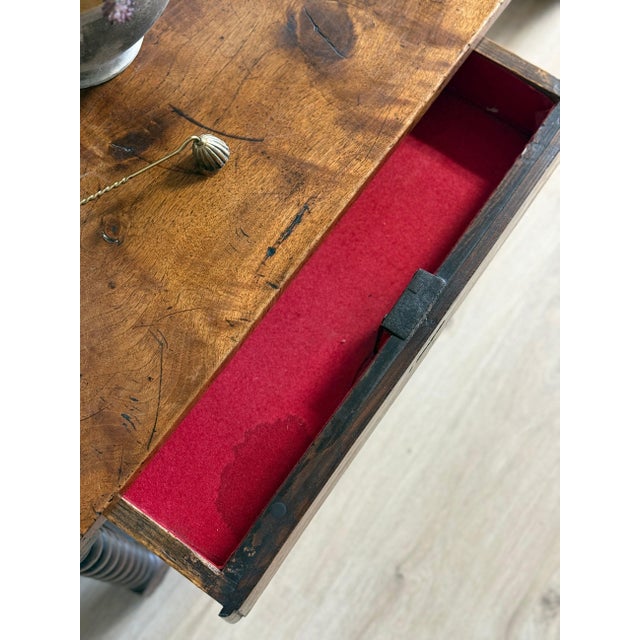 18th c. French Walnut Bobbin Table For Sale - Image 9 of 11