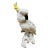 English Staffordshire Ceramic Cockatoo Signed by T.J.Jones For Sale