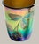 Glass Small Antique Highly Iridescent Art Nouveau Glass Vase W/ Enameled Floral Decor For Sale - Image 7 of 8