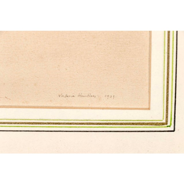 Victoria Hutson Huntley (American , Ny 1900 - 1971) Pen & Ink Drawing on Paper - Figure Study of a Male Nude 1939 For Sale In New York - Image 6 of 9