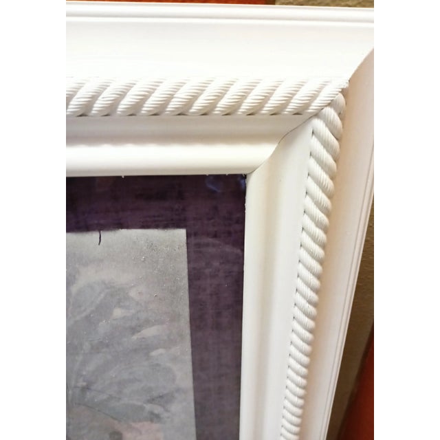 Traditional Tropical Framed Bird Palm Floral Palm Beach Regency Purple Green Wall Art Print For Sale - Image 3 of 8