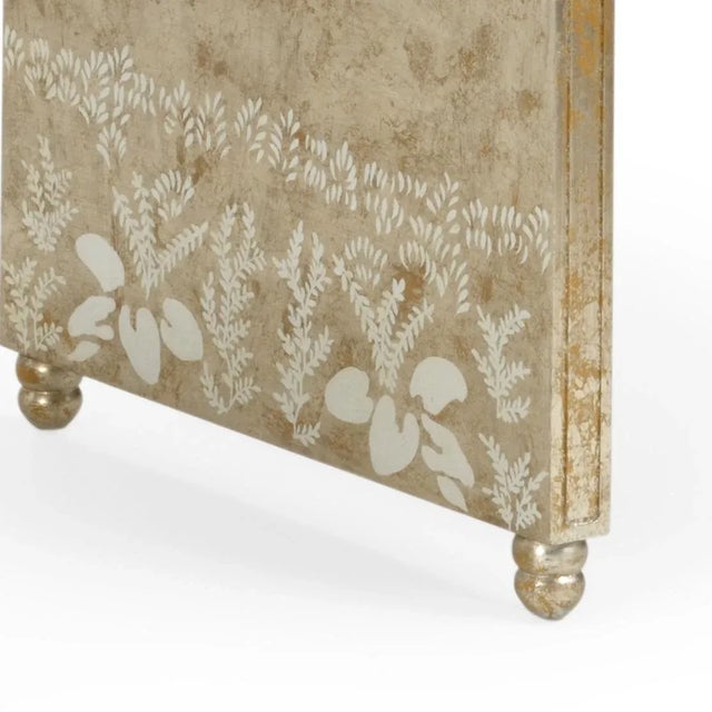 Antique gold and silver leafed wood with chinoiserie design, designed by Jamie Merida.