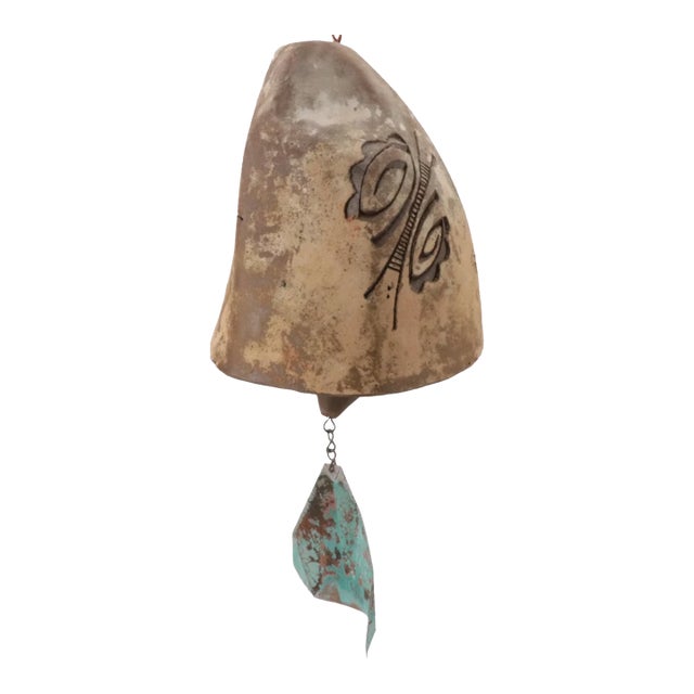Vintage Paolo Soleri Sand Cast Ceramic Cosanti Windbell For Sale