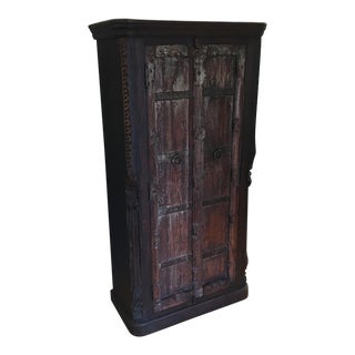 Handcrafted Tall Wooden Armoire by Buena Vista For Sale