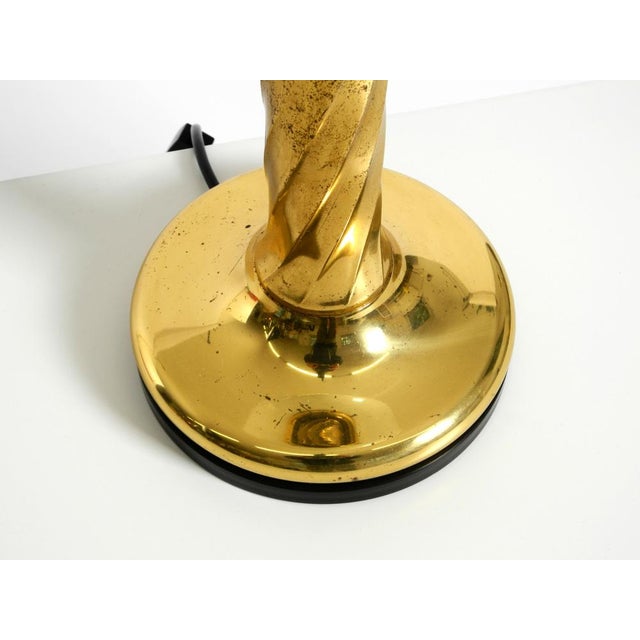 Large Column-Style Table Lamp in Brass with Frosted Glass Globe, 1960s For Sale - Image 17 of 18