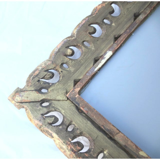 Wood Antique Italian Gilt Wood Mirror For Sale - Image 7 of 10