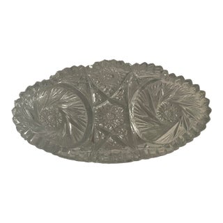 Antique Cut Glass Candy Dish For Sale