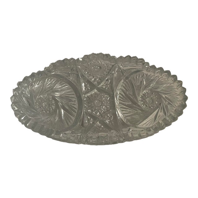 Antique Cut Glass Candy Dish For Sale