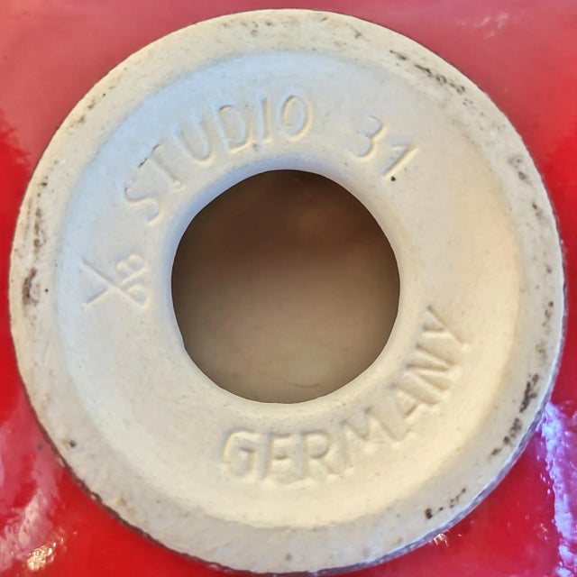 Red Rare Dümler & Breiden 'Studio' Series Candle Holders Nrs. 31 & 32 For Sale - Image 8 of 11