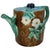 Holdcroft Majolica Blackberry on Tree Trunk Teapot, Turquoise Blue Cover C. 1877 For Sale - Image 13 of 13
