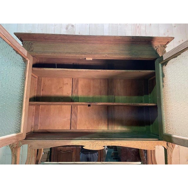 Art Nouveau Oak Two-Part Sideboard For Sale - Image 4 of 9