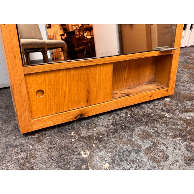 Wood Bespoke Wood + Mirror Wall Cabinet For Sale - Image 7 of 12