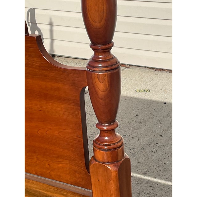 Henkel Harris Vintage Henkel Harris Queen Size Cherry Poster Bed Frame For Sale - Image 4 of 10