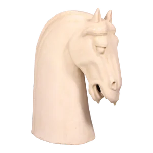 Contemporary White Majestic Horse Head Statue