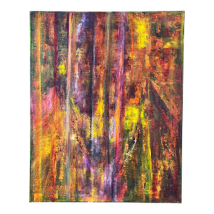 Vintage 20th Century Modernist Abstract Oil on Canvas Painting