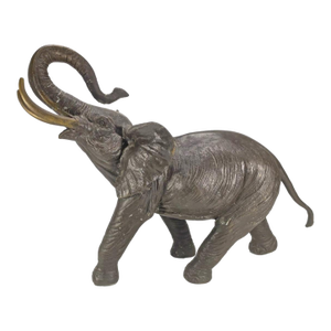 Vintage Elephant Bronze Sculpture