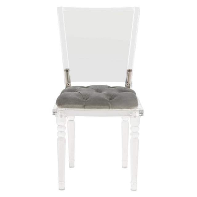 Acrylic Dining Chair, Clear & Black For Sale - Image 10 of 10