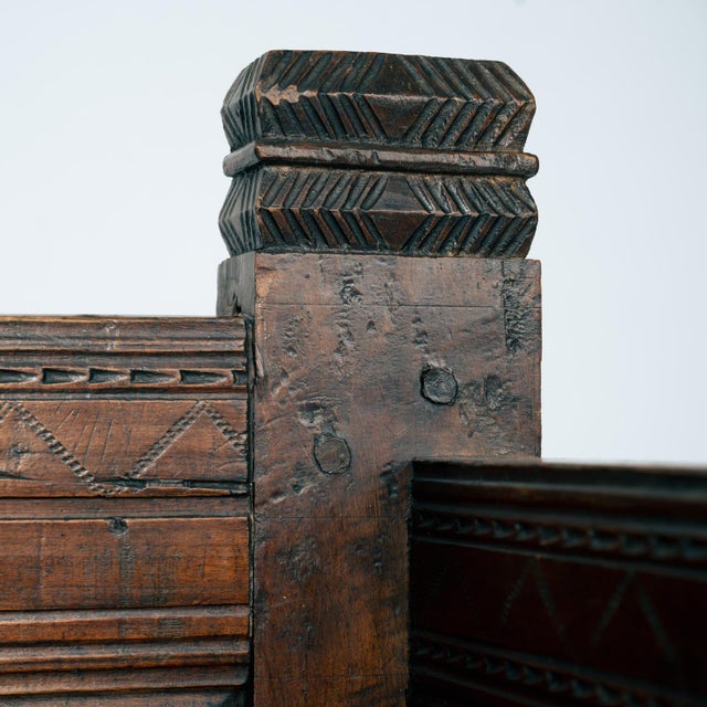 Antique Early 18th Century Spanish Siesta Bench in Walnut For Sale - Image 12 of 17